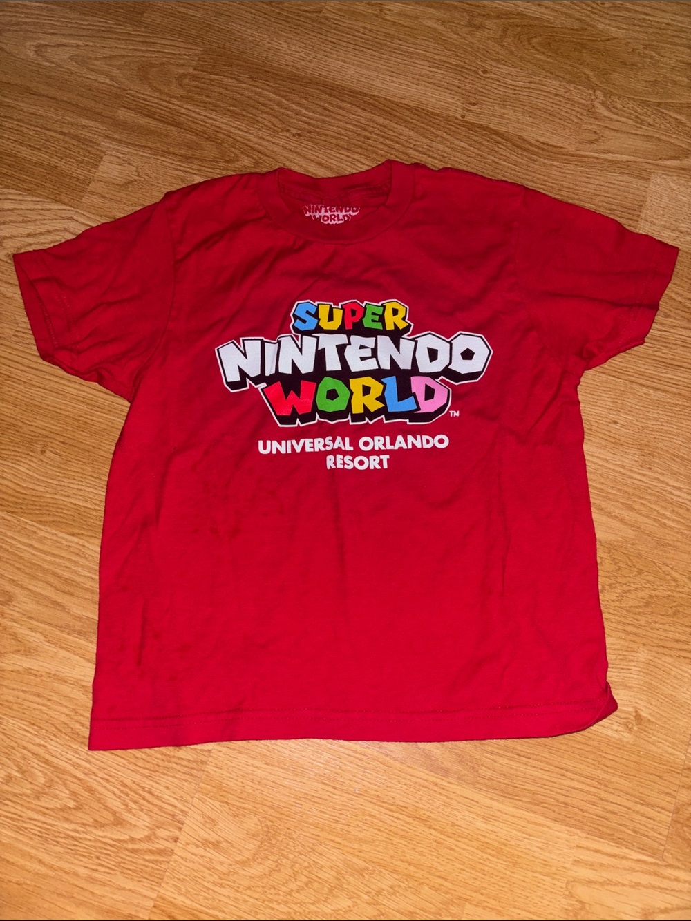 Nintendo Red Super Nintendo World Logo Tee